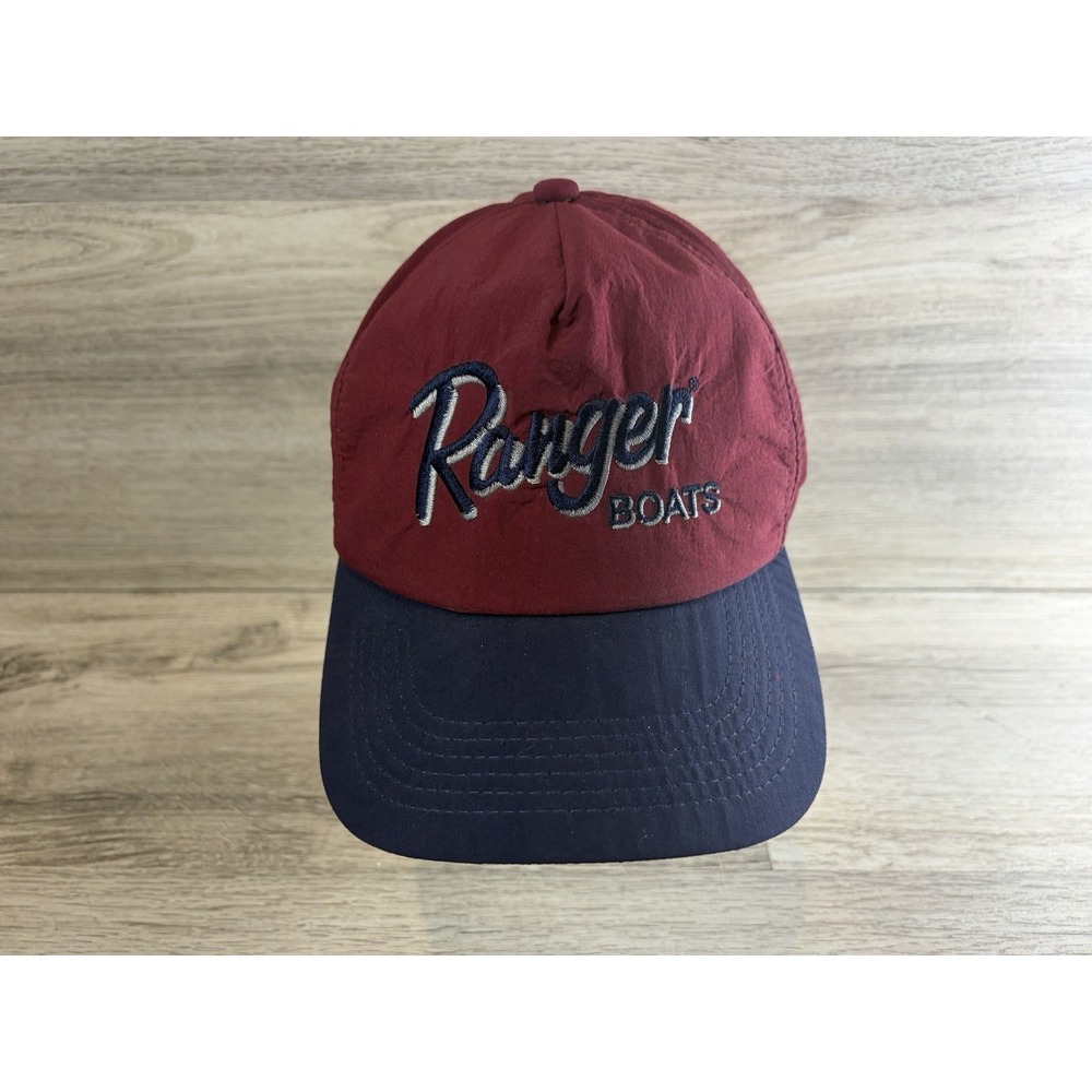 Vintage Ranger Boats Snapback Hat Cap Mens Blue Red Adjustable Embroidered